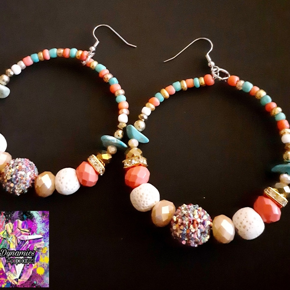 Dynamics Handcrafted Beaded Hoop Earrings